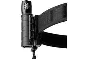 TACNEX Flashlight Holder for Duty Belt Tactical MOLLE Torch Holster Rotatable Light Carry Case Pouch fit 1"-1.2" Diameter Fla