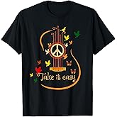 take it Easy Guitar Peace Sign Hippie T-Shirt