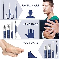 Aceoce Travel Manicure Set Mens Grooming Kit
