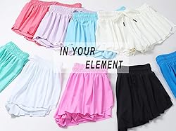 Girls Butterfly Shorts Kids Flowy Shorts 2-in-1