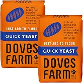 Doves Farm Quick Yeast 4.41 oz (Pack of 2) - Fast Acting Gluten Free Yeast for Baking Bread, Pizza Dough, Rolls | For Hand Baking and Bread Machine | Quick, Fast, Instant, Rapid Rise Leavening Agent