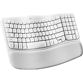Logitech Wave Keys for Mac, Wireless Ergonomic Keyboard with Cushioned Palm Rest, Comfortable Natural Typing, Bluetooth Keybo