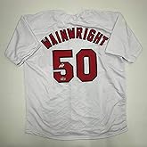 Facsimile Autographed Adam Wainwright St. Louis White Reprint Laser Auto Baseball Jersey Size Men's XL