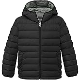 Wantdo Girl's Lightweight Winter Coat Padded Puffer Jacket Waterproof Bubble Coat Hooded