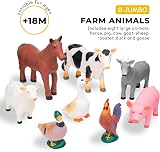 Learning Minds 8 Jumbo Farm Animals Toy Set for Toddlers 18 Months+ view 7