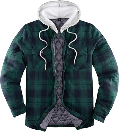 quilted flannel shirt with zipper