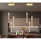 Pendant Lights Kitchen Island Mini Chandelier Gold Pendant Light Crystal Light fixtures Adjustable Hanging Ceiling Hanging Li