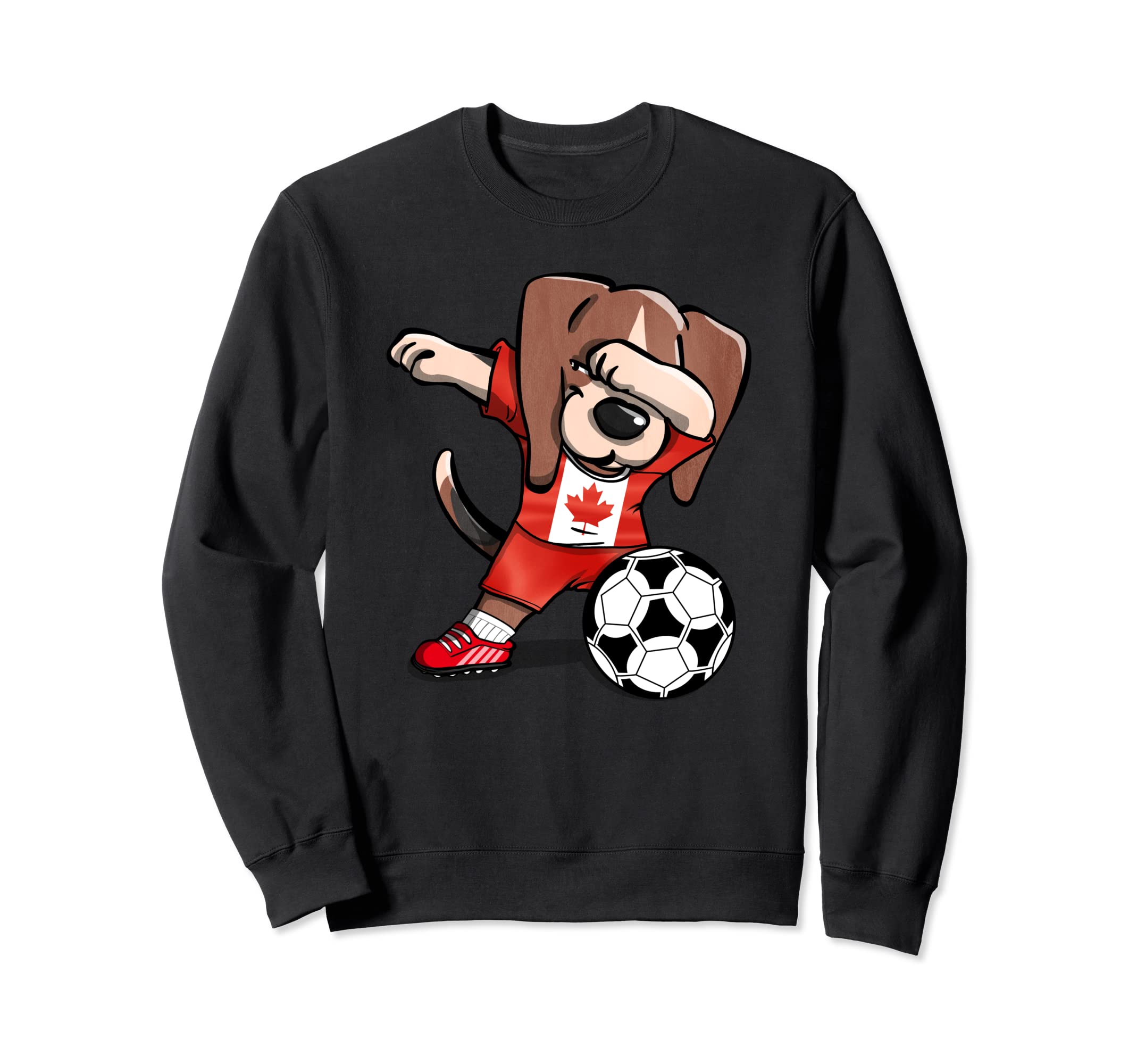 Dabbing Beagle Canada Soccer Fans Jersey - Canadian Football Sweatshirt