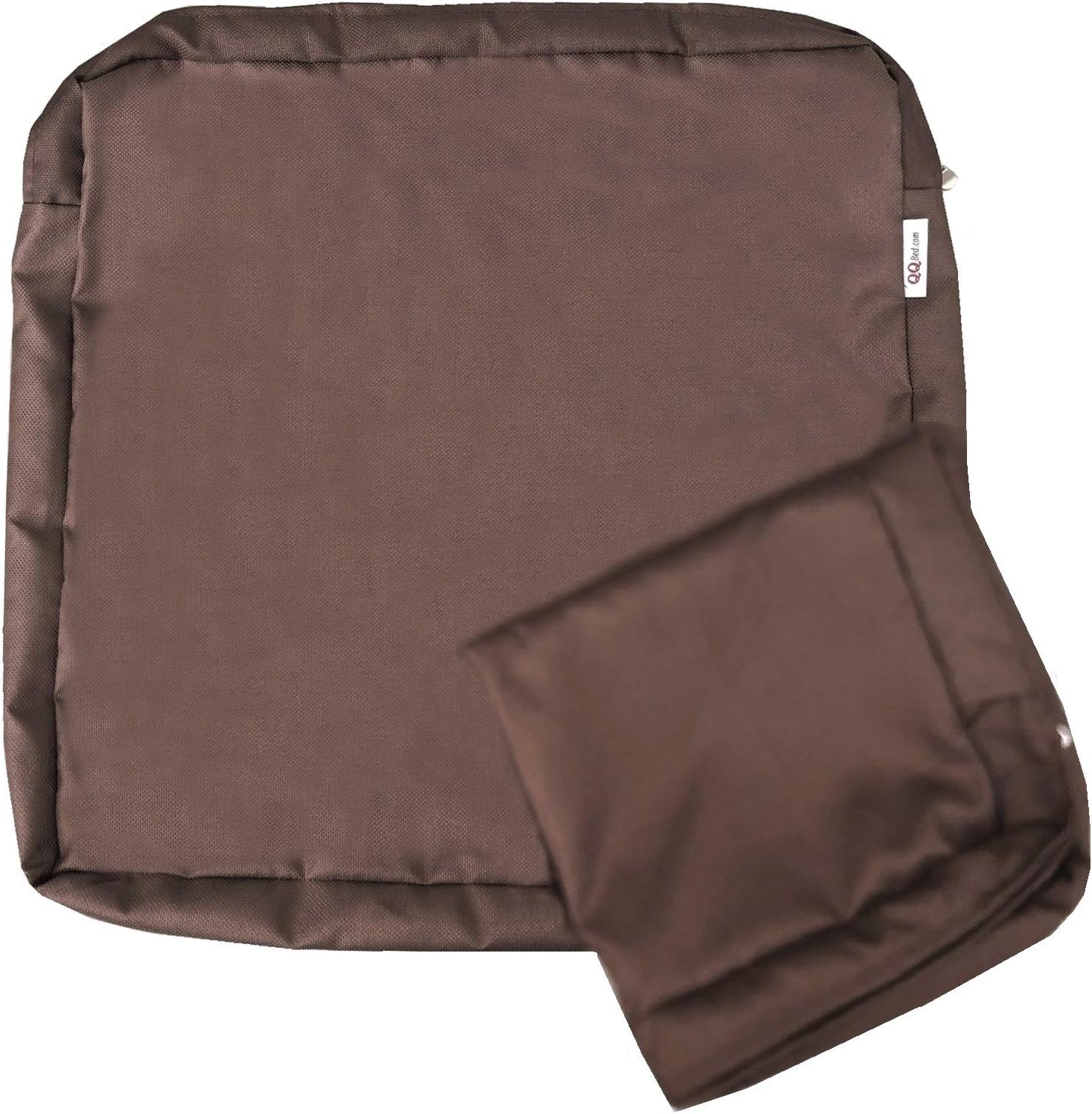 4 Pack Outdoor Patio Chair Waterproof Cushion Pillow Seat Duvet Covers in Cocoa Brown Color 24"X22"X4" - Replacement Covers Only