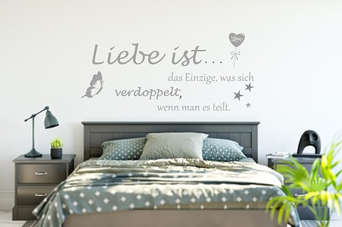 Wanddekoration Schlafzimmer - The House Silhouette