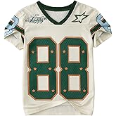 Blithestars Girls Boy Jersey Shirt Y2k Baggy Shirt 88 Graphic Tshirt V Neck Outfit Kids Oversized Short Sleeve Summer Tee Top