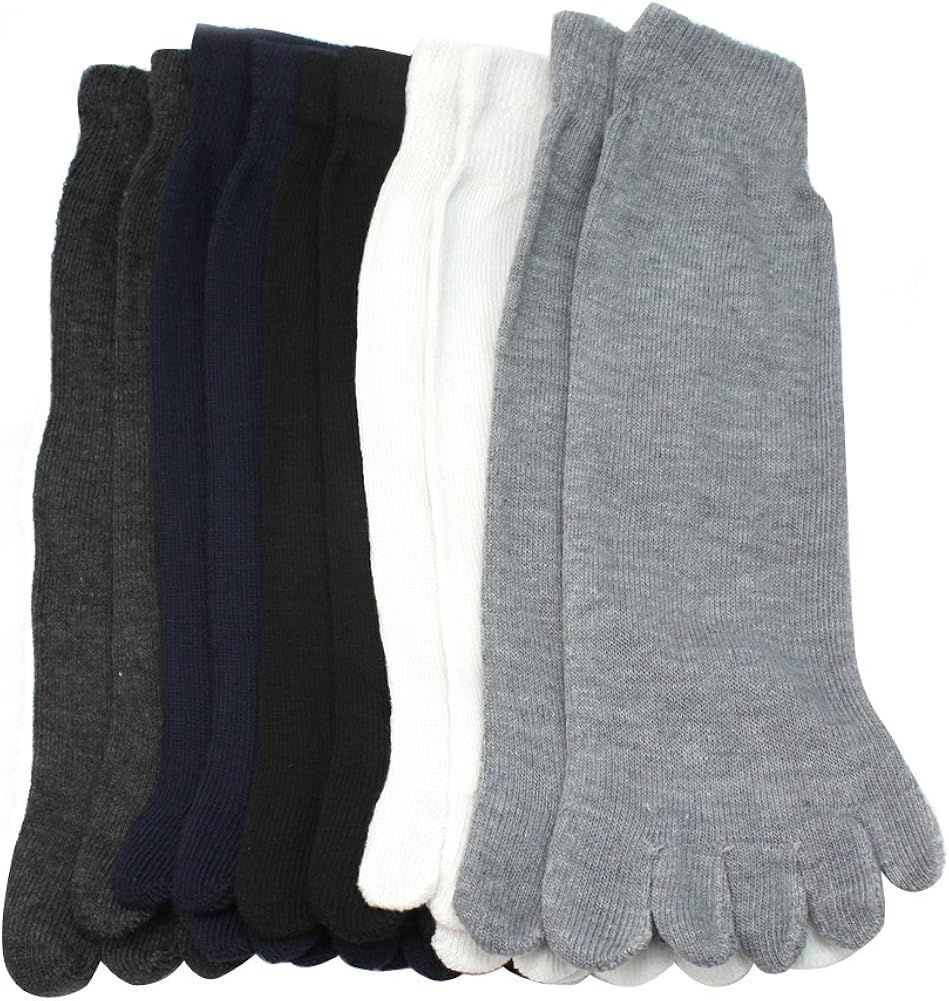 5 Pairs Fashion Men Unisex Five Fingers Separate Toe Socks