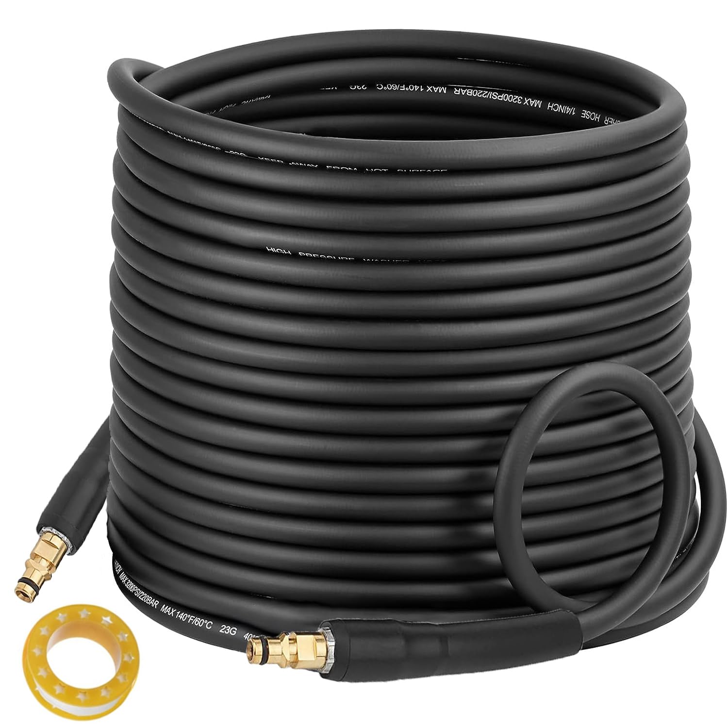 10M/32FT High Pressure Washer Replacement Hose for Kärcher K Series Domestic Pressure Washers K2, K3, K4, K5, K7, Accessories Extension Water Clean Pipe, Click Type Plug Quick Connector