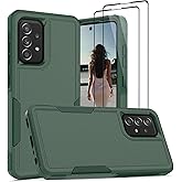 Jeylly Compatible with Samsung Galaxy A52 5G Case, Slim Fit Dual Layer Heavy Duty Shockproof Protection Hard PC+Soft TPU Bumper Full Protective Phone Case for Galaxy A52 5G (2021), Green