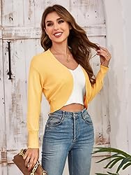 GRACE KARIN Women'S Shrugs Long Sleeve Knitted