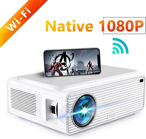 ERISAN S50 Native 1080P WiFi Projector, 5500