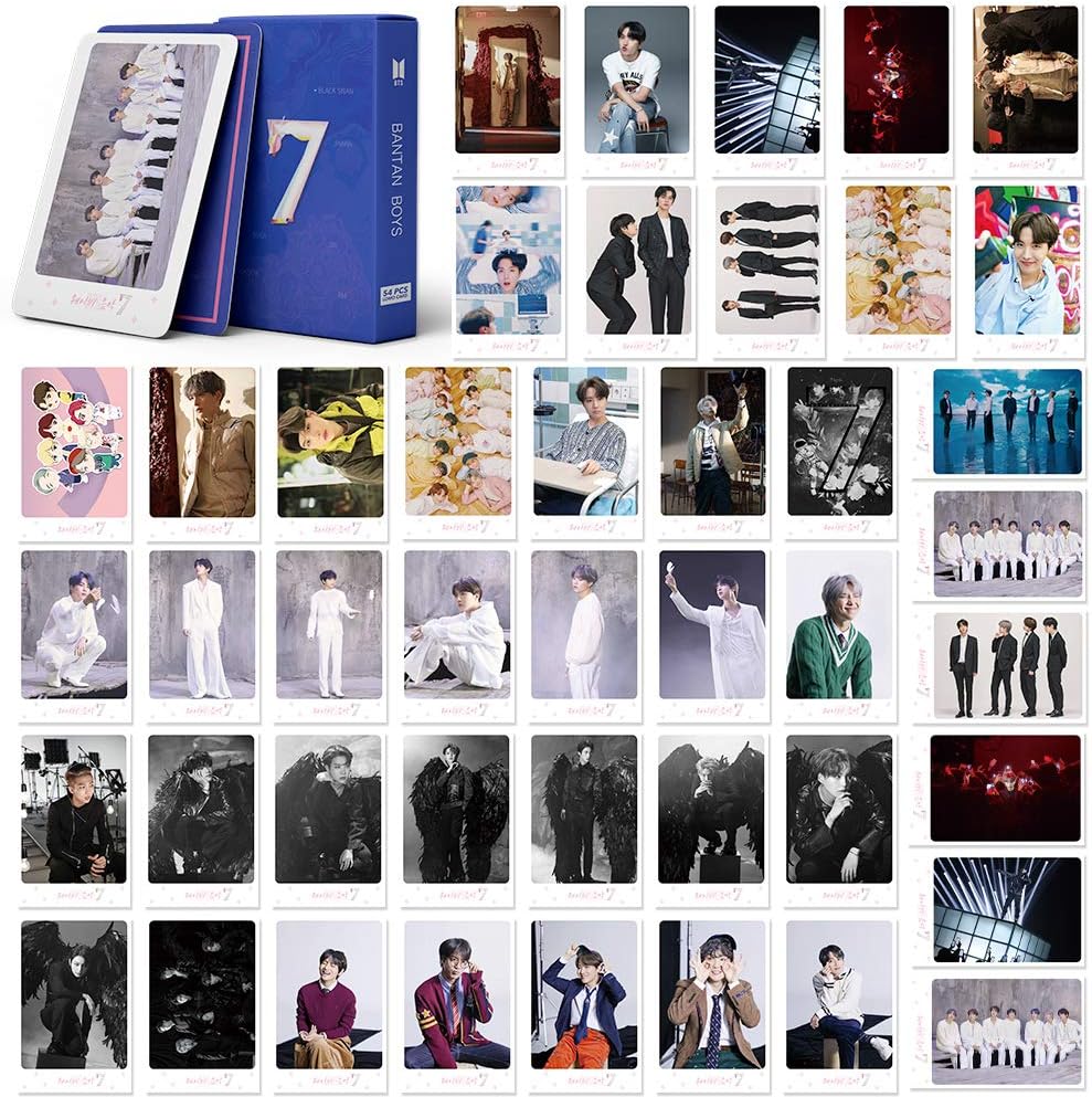 KPOP BTS Cards PostCard 54Pcs BTS Lomo Cards Map of the soul 7 PostCards JIMIN SUGA V Card New album map 7 cards (map7-54Pcs pink card)