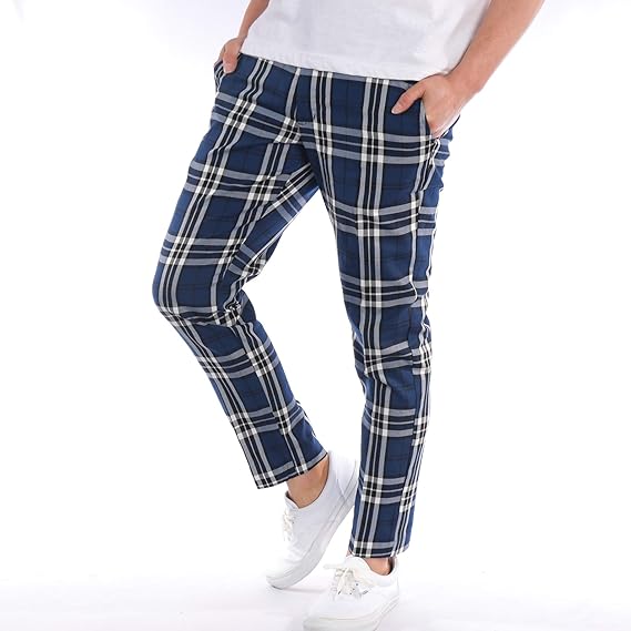 Amazon ナイラス Nylaus チェックパンツ メンズ スキニー スリム