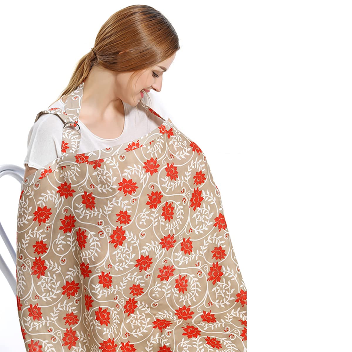 Breastfeeding Cover with Adjustable Strap (Red)