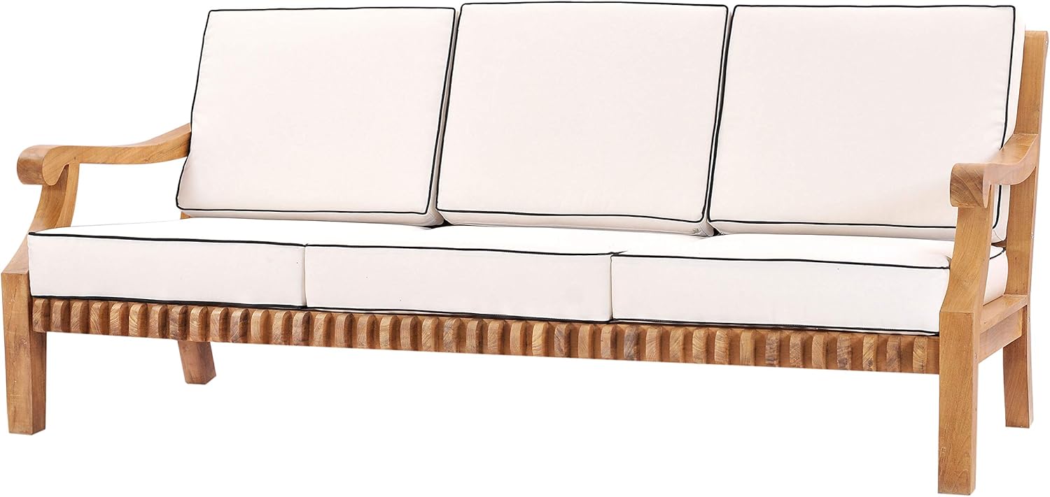 Amazon Com Teak Wood Deep Seating Sofa With Cushions Made From