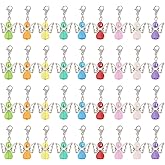 ASUNFO Angel Wing Charms Acrylic Dangle Pendants Fairy Heart Beads Charm with Lobster Clasps for Jewelry Making DIY