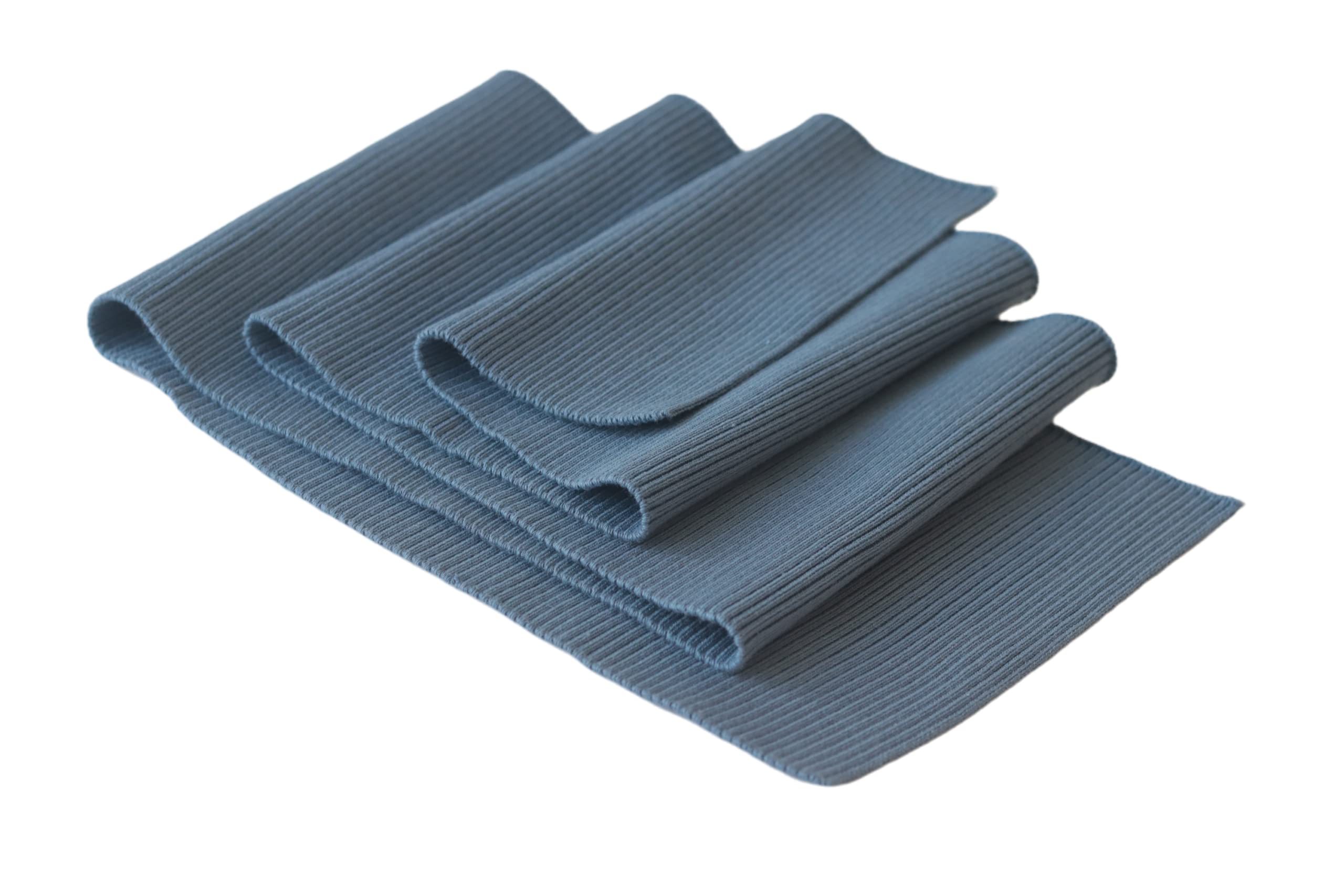 TinaKim Ribbing Fabric for Cuffs, Waistbands Neckbands Rib Jersey Trim Material,for Jacket Sweatshirt Pants Sewing(Gray Blue, 36x6in) — image 1