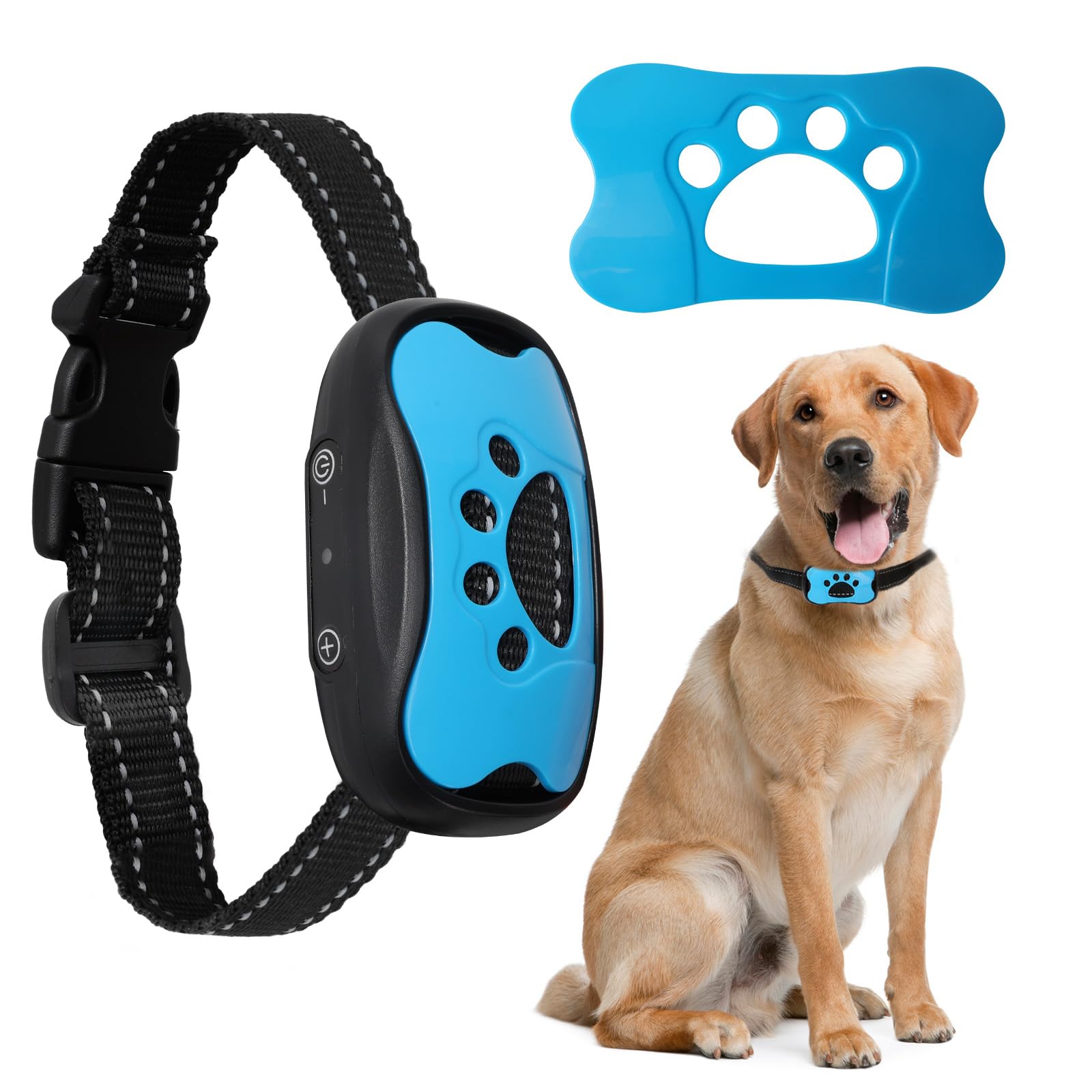 Anti Bark Collars for Dogs, Rechargeable Bark Collar with 7 Adjustable Sensitivity Levels, Smart Dog Barking Collar Humane Vibration Beep Anti Barking Device for Small Medium Large Dogs