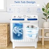 TANGZON Twin Tub Washing Machine 8KG 5KG/3KG 450W/150W Blue view 2