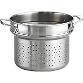 Tramontina Signature Stainless Steel Pasta Strainer Insert for Pot | Basket compatible with 8-Quart Stock Pot