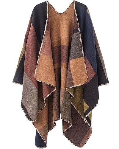 Vocanbomor Women's Shawls and Wraps Open Front Poncho Cape Winter