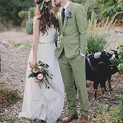 High-End Suits Retro Men Suits Linen 3 Pieces Suit