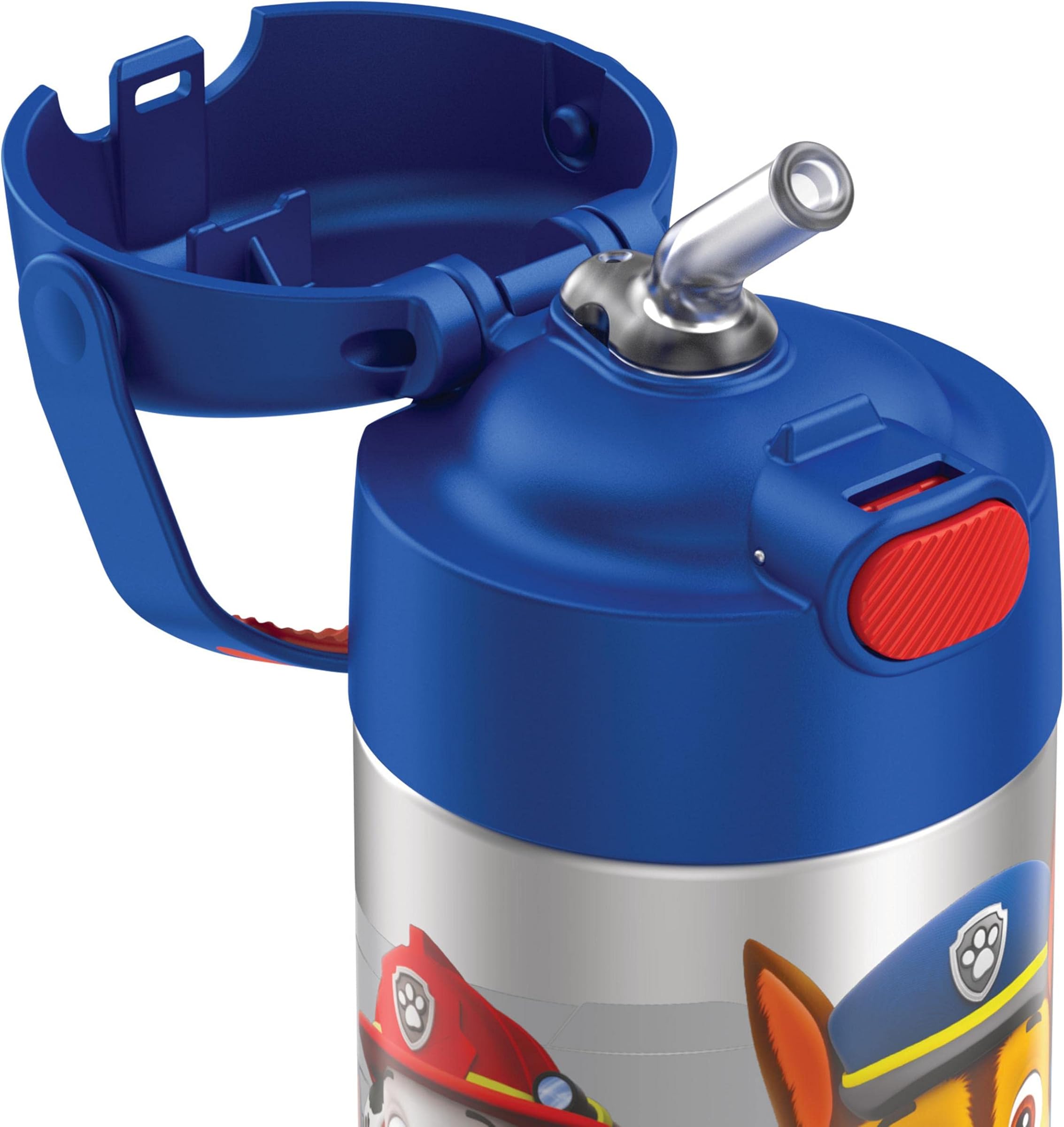 THERMOS FUNTAINER 12オンス ステンレススチール 真空断熱キッズストローボトル ブルー パウパトロール