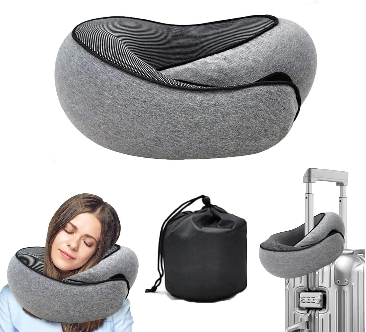 WEERSHUN Travel Pillows for Airplanes,2024 New Travel Pillow,Travel Neck Pillow Airplane Memory Foam Travel Pillow Neck Pillow for Traveling Suitable for Airplanes,Offices and Cars Image WEERSHUN Travel Pillows for Airplanes,2024 New Travel Pillow,Travel Neck Pillow Airplane Memory Foam Travel Pillow Neck Pillow for Traveling Suitable for Airplanes,Offices and Cars Image