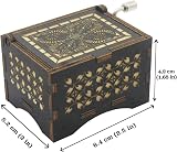 CAMKONG Can't Help Falling in Love Music Box Wooden Hand Crank Gift view 2