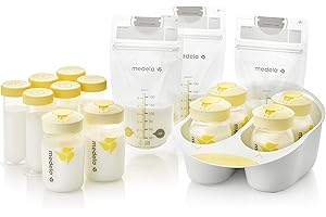 Medela Breast Milk Storage Solution Set, Breastfeeding Supplies & Containers, Breastmilk Organizer, Made Without BPA
