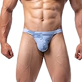 Summer Code Mens Bikini Briefs Low Rise Bulge Pouch Underwear Soft Lightweight Micro Mesh Underpants