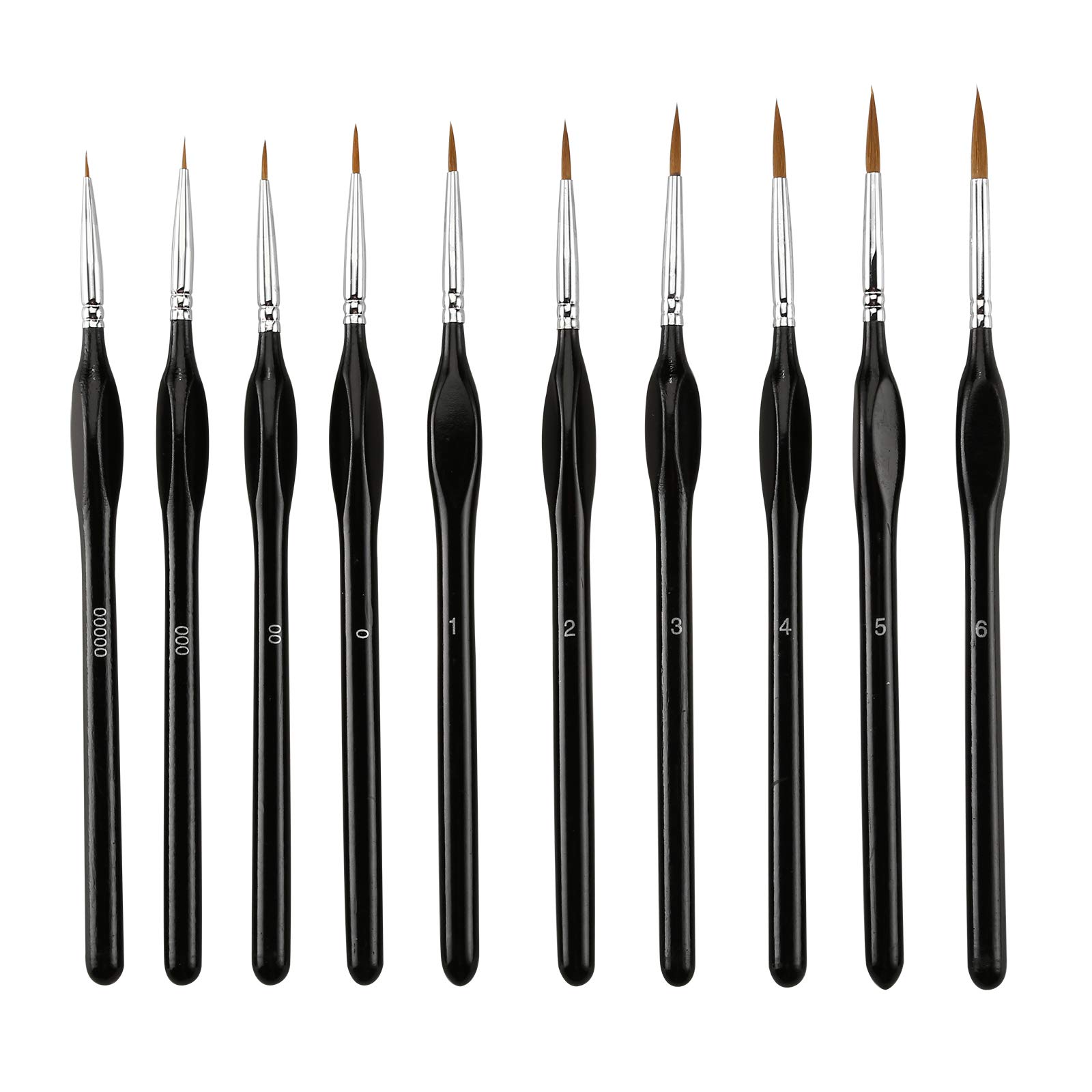 10PCS Fine Detail Paint Brush Set Miniature Artists Painting Brushes Mini Drawing Brushes Thin Brush for Art Acrylic Watercolor Oil Face Nail Scale Model Airplane Kits Line Drawing
