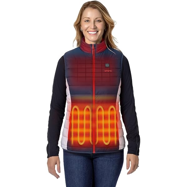 Gilet Riscaldato Donna ORORO Classic Pro - 7 Zone Di Calore, Batteria PD 5K, Controllo Doppio, Resistente All'Acqua - 4