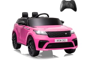 TOBBI Licensed Land Rover VELAR Ride On Toy Car for Toddler,12V 7AH Electric Car for Kids Ages 3-8 to Drive w/Remote Control/Music/Safety Belt,Double Doors