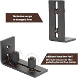 Signstek 152CM 5FT Sliding Barn Door Hardware Kit I Shape Hanger Closet Rail view 6