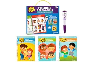 Educational Insights Hot Dots Feelings & Friendships Social Emotional Learning Workbooks, Gift for Kids Ages 3+
