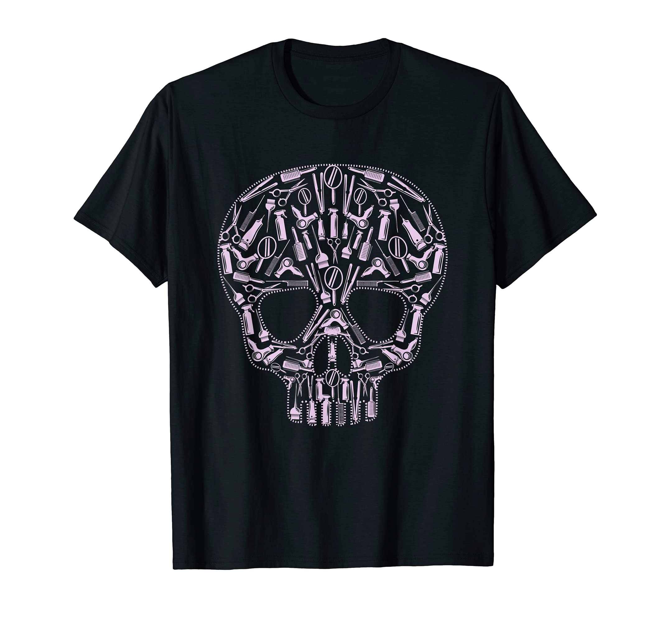 Barber Skull Tools Hair Dresser Shop T-Shirt
