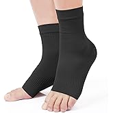 KEKING® Ankle Brace Compression Support Sleeve for Women & Men, Medical Ankle Compression Socks for Plantar Fasciitis, Foot & Ankle Swelling, Achilles Tendon Support, Arch Support, 1 Pair of Black 3XL