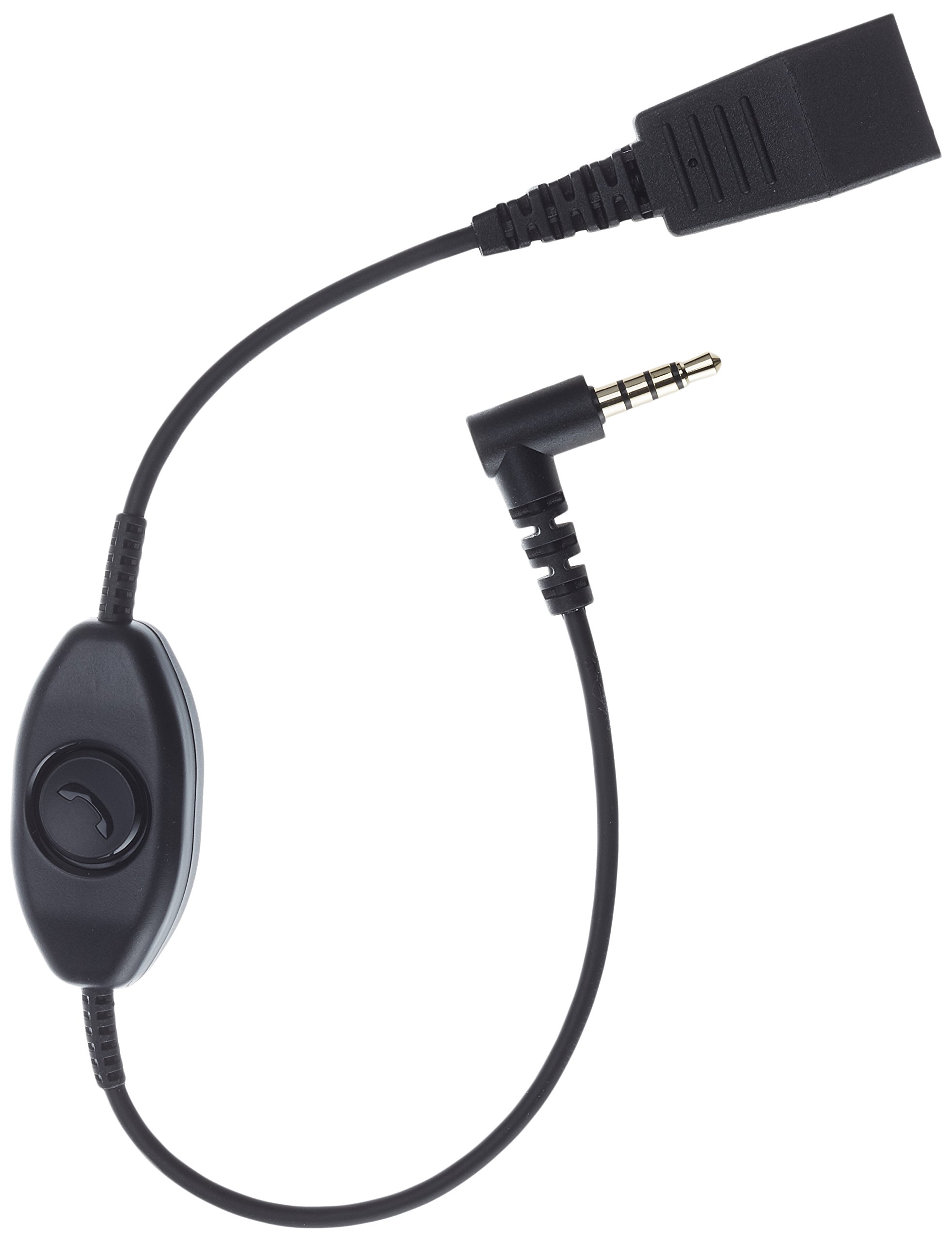 Jabra -CABLE Quick-Disconnect QD to 3.5mm Jack Plug with Push to Talk Function for Smartphones