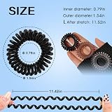 Emalla 36 Multi-color Spiral Hair Ties Traceless Coil Phone Cord Ponytail Holder view 4