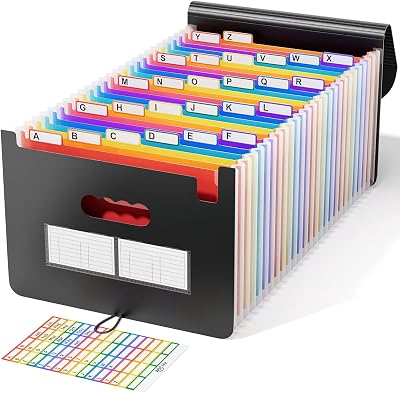 ABC life Expanding File Folders A4 Accordion Organizer Rainbow High Capacity