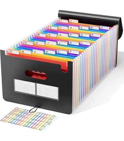 Amazon.com : ThinkTex 26 Pockets Expandable File Folders