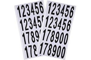 Outus 240pcs 10 Sheets Self Adhesive Vinyl Numbers Stickers Waterproof Reflective Mailbox Numbers Decals for Window Door Address Business and Mailbox Signs, Indoor or Outdoor (3 Inch,Black on White)