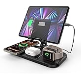 Wireless Charger 4 in 1 for Apple Charging Station for iPhone 17 Pro Max/16/15 Series, AirPods Pro 2, iPad Stand, Watch Charger for iWatch Series 10/9/8, Wireless Charging Station for Multiple Devices