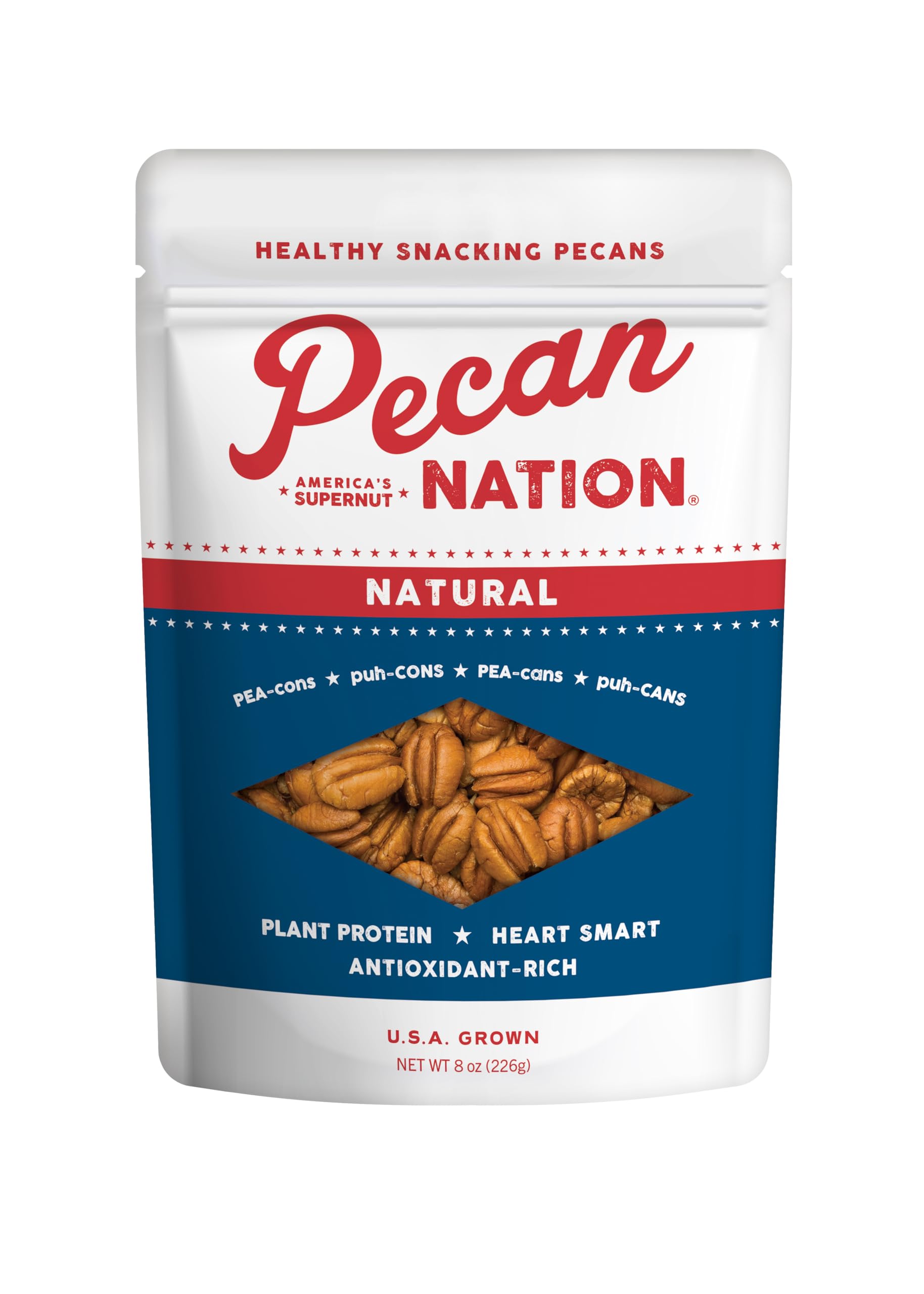 Pecan Nation All Natural Unsalted Pecan Halves 8